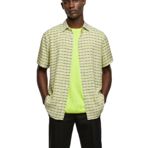 ZARA Slogan Print Button Down Short Sleeve. Men’s large